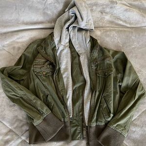 Green and grey women’s jacket